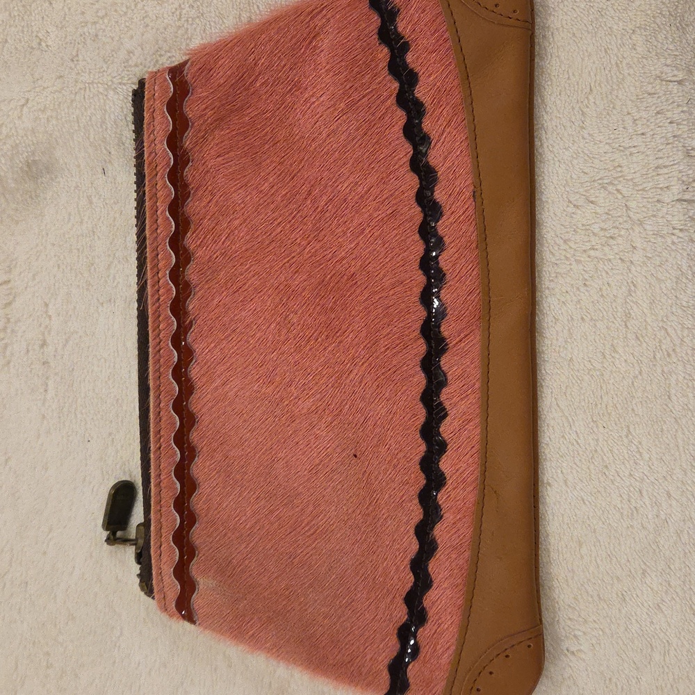 Jamin Puech Pony Hair And Leather Pouch/Clutch, 8x4.5"